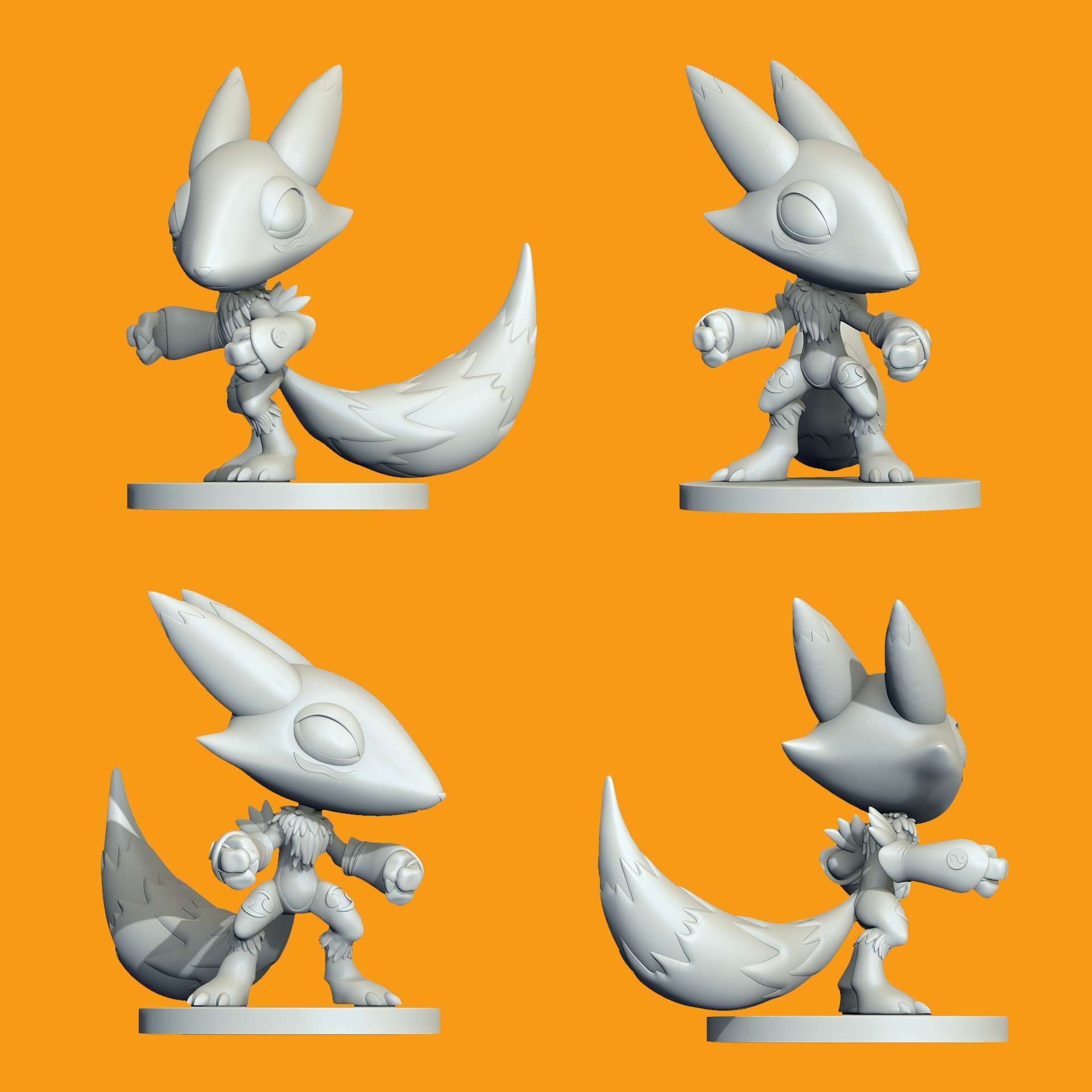 Download OBJ file Renamon Digimon • 3D printable model ・ Cults